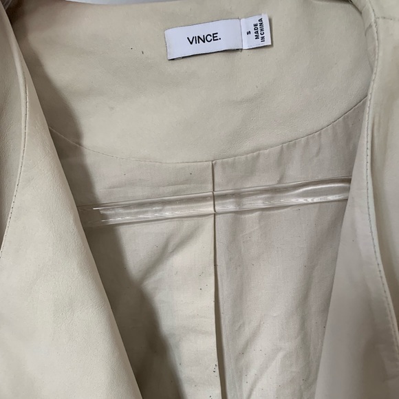 Vince Leather Ivory Vest - Picture 4 of 8